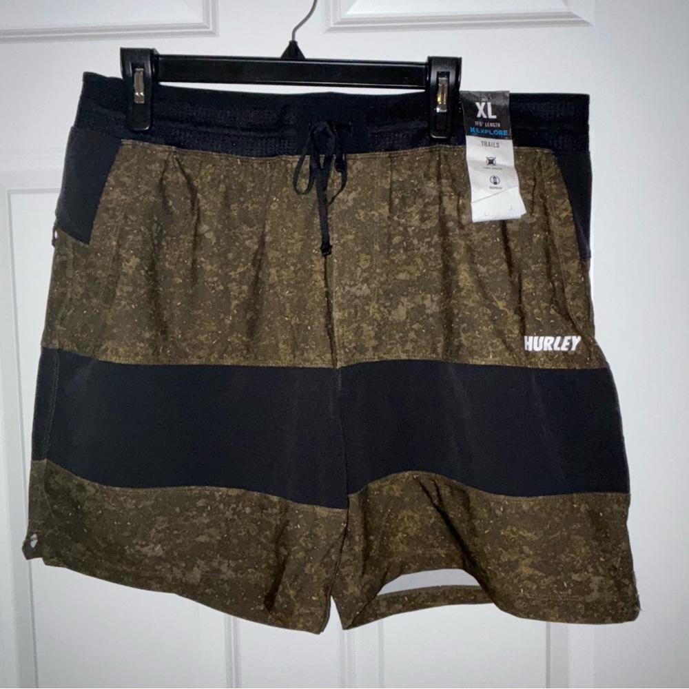 Hurley Olive and Black Hybrid Shorts